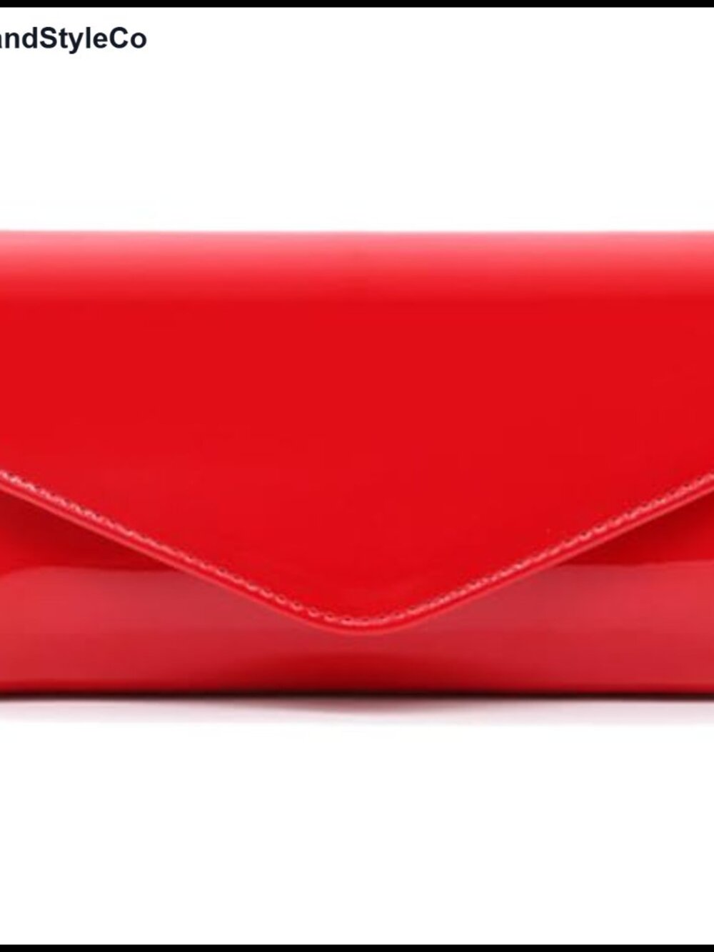 Patent Leather Envelope Clutch Purse with Chain Strap Evening Handbag